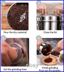 750g High-Speed Stainless Steel Grinder Multi-Function Spice and Grain Mill