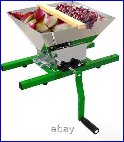 7L Stainless Steel Fruit Crusher Pulper Masher Grinder Apple Juice Wine Cider