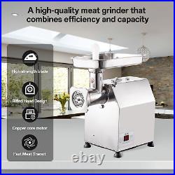 #8 0.50 HP Stainless Steel Electric Meat Grinder Machine Sausage Stuffer Filler