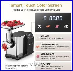 AAOBOSI Meat Grinder Electric 3000W Max with Touch Color Screen, Auto-Reverse AAOBOSI Meat Grinder Electric 3000W Max with Touch Color Screen, Auto-Reverse