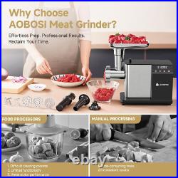 AAOBOSI Meat Grinder Electric 3000W Max with Touch Color Screen, Auto-Reverse AAOBOSI Meat Grinder Electric 3000W Max with Touch Color Screen, Auto-Reverse
