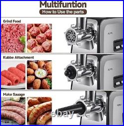 ALTRA Meat Grinder Electric, Sausage Maker with 3 Stainless Steel Sausage Tub. C1