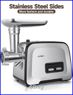 ALTRA Meat Grinder Electric, Sausage Maker with 3 Stainless Steel Sausage Tub. C1