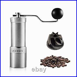 AXSIO Manual Coffee Grinder with CNC Stainless Steel Conical Burr, Hand Coffee