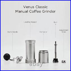 AXSIO Manual Coffee Grinder with CNC Stainless Steel Conical Burr, Hand Coffee