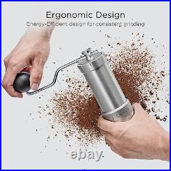 AXSIO Manual Coffee Grinder with CNC Stainless Steel Conical Burr, Hand Coffee