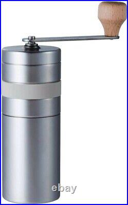 BONMAC Coffee mill CM-02S Ceramic hand grinder Made in Japan Silver OMa
