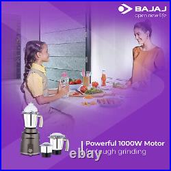 Bajaj Mixer Grinder 3 Stainless Steel Jars 100% Copper Motor For Kitchen 1000 W