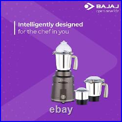 Bajaj Mixer Grinder 3 Stainless Steel Jars 100% Copper Motor For Kitchen 1000 W