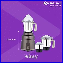 Bajaj Mixer Grinder 3 Stainless Steel Jars 100% Copper Motor For Kitchen 1000 W