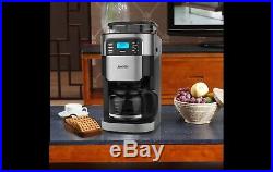 Barsetto Coffee Maker with Grinder 12 Cup Automatic Drip Coffee Machine Black