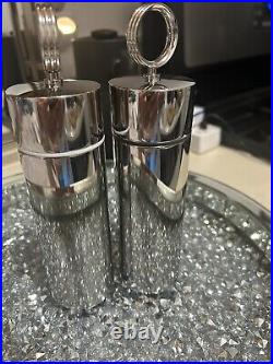 Bernadotte by Georg Jensen Stainless Steel Salt and Pepper Grinder Set New