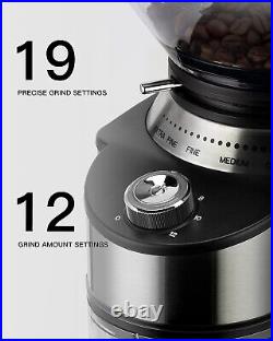 Boly Electric Burr Coffee Grinder Adjustable Burr Mill 19 Settings Stainless St