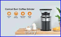 Boly Electric Burr Coffee Grinder Adjustable Burr Mill 19 Settings Stainless St