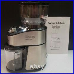 Bonsenkitchen Grinder Of Coffee Electric With Blades Stainless Steel 200W CG8901