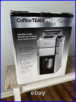 Brand New Stainless Capresso 488.05 Team Pro Plus 10-Cup Coffee Grinder & Maker