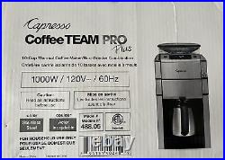 Brand New Stainless Capresso 488.05 Team Pro Plus 10-Cup Coffee Grinder & Maker