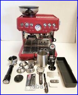 Breville BES870XL Barista Express Espresso Machine withGrinder and Accessories Red