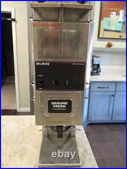 Bunn G9-2 Stainless Steel Portion Control Dual Hopper Commercial Coffee Grinder