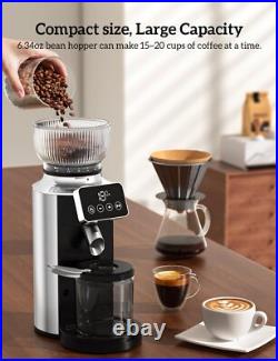 Burr Coffee Grinder Electric, 2 in 1 Stainless Steel Coffee Grinder Burr with Po Burr Coffee Grinder Electric, 2 in 1 Stainless Steel Coffee Grinder Burr with Po