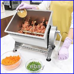 Butcher Series Stainless Steel 35 lb / 6 Gallon Manual Tilting Meat Mixer