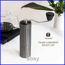 C2 Max Hand Coffee Grinder, Stainless Steel Burr Manual Coffee Grinder for Espre