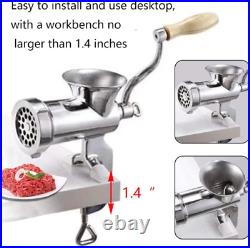 CAM2 304 Stainless Steel Heavy Duty Manual Meat Grinder #10 10#, Silver