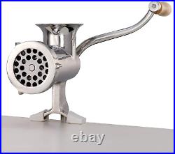 CAM2 304 Stainless Steel Heavy Duty Manual Meat Grinder #10 Clamp-On Hand Grinde