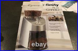 CAPRESSO Infinity Conical Burr Coffee Grinder, Stainless Steel NEW Unopened