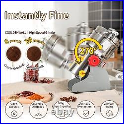 CGOLDENWALL 300g High-Speed Electric Grain Grinder Mill Stainless Steel G