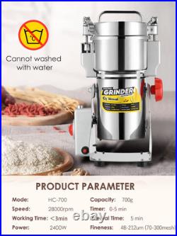 CGOLDENWALL 700g Electric Grain Grinder Mill Safety Upgraded 2400W High-speed