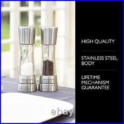 COLE & MASON Derwent Salt and Pepper Grinder Set Stainless Steel Mills Incl