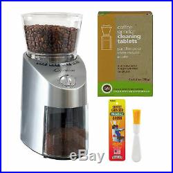 Capresso 565.05 Infinity Stainless Steel Conical Burr Grinder with Brush Bundle