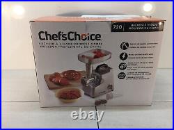 Chef'sChoice Model 720 Professional Large Capacity Meat Grinder, Stainless Steel