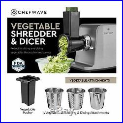 ChefWave Electric Meat Grinder Stainless Steel Heavy Duty 1800W Max 3-Speed