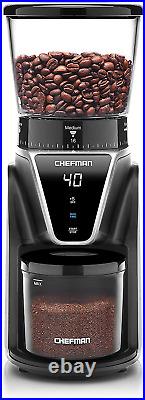 Chefman Conical Burr Coffee Grinder, Create the Boldest & Most Flavorful Grind w