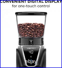 Chefman Conical Burr Coffee Grinder, Create the Boldest & Most Flavorful Grind w