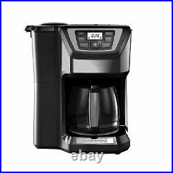 Coffee Maker With Grinder Automatic Whole Bean 12 Cup Machine Quick Touch Brewer