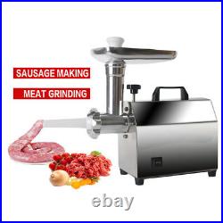Commercial Electric Meat Grinder Countertop Blade Plate Home Sausage Stuffer