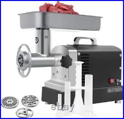 Commercial Electric Meat Grinder Stainless Steel, 1.5 HP 1125W Brushless Motor