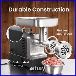 Commercial Electric Meat Grinder Stainless Steel, 1 HP 750W Brushless Motor Commercial Electric Meat Grinder Stainless Steel, 1 HP 750W Brushless Motor