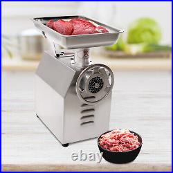 Commercial Grade Electric Meat Grinder Stainless Steel Heavy Duty 1100W 550LB/h
