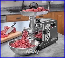 Commercial Large Electric Meat Grinder Stainless Steel Heavy Duty 3 Speed 2000W