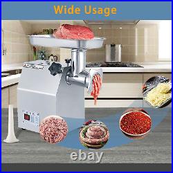 Commercial Meat Grinder, 800W Max Stainless Steel Meat Grinder, 265Lbs/H Electri