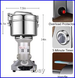 Compact 750g Electric Grinder Efficient High-Speed Mill for Kitchen & Clinics