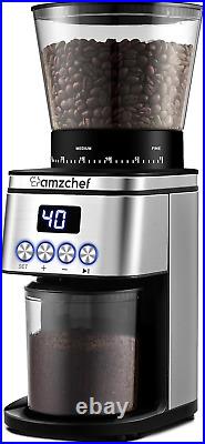 Conical Burr Coffee Grinder 30 Precise, Coffee Grinder with LED Screen & Anti-St