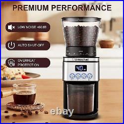 Conical Burr Coffee Grinder 30 Precise, Coffee Grinder with LED Screen & Anti-St