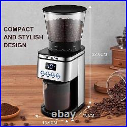 Conical Burr Coffee Grinder 30 Precise, Coffee Grinder with LED Screen & Anti-St