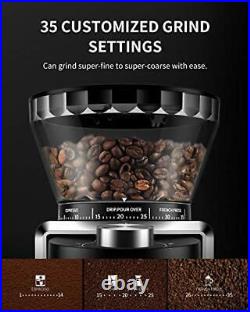 Conical Burr Coffee Grinder Electric Adjustable Burr Mill With 35 Precise Grind