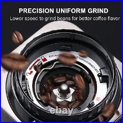 Conical Burr Coffee Grinder With 48 Grind Settings Adjustable Stainless Steel